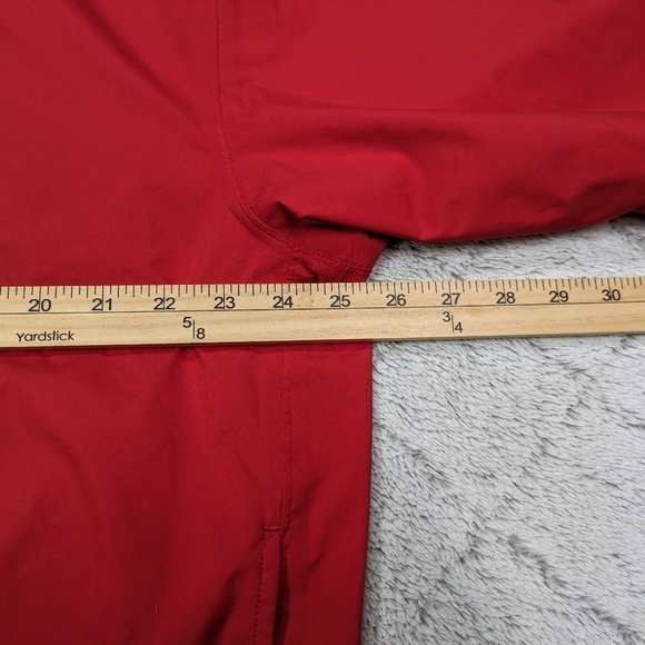 Footjoy Jacket Men's L Red Dryjoys Golf Pullover ½ Zip Short Sleeve Weatherproof - Picture 8 of 10